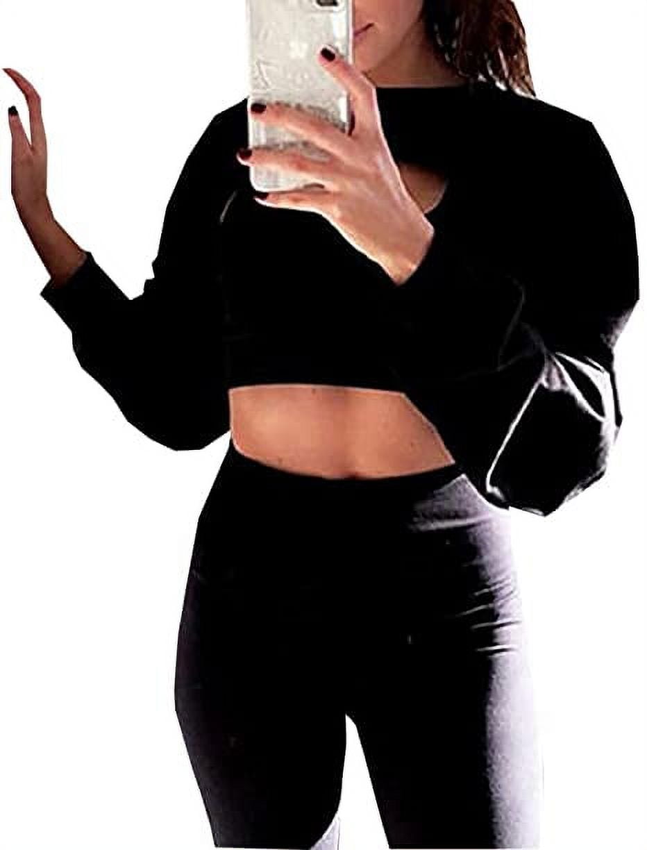 Cropped gym online jumper