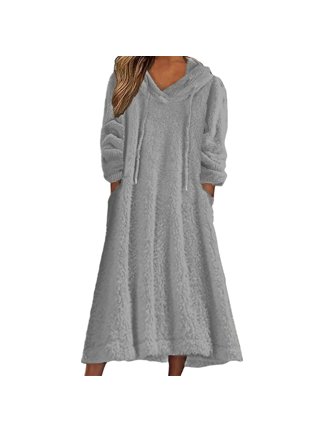 Women Midi Hoodie Dress – OXWHITE