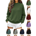 thumbnail image 1 of Women Sweatshirt Fall Waffle Pullover Tops Loose Casual Long Sleeved Lightweight Crewneck Fashion Travel Vacation Outfits, 1 of 9