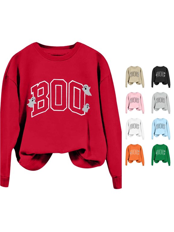 Women Sweatshirt Halloween Women Crewneck Graphic Pullover Sweatshirt Cute Casual Long Sleeve Autumn Winter Loose Fittop