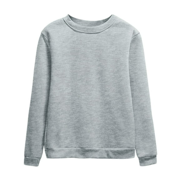 Women Sweatshirt Long Sleeve Sweatshirt Pullover Sweatshirt Gray Cute Crewnecks for Women Fall Womens Sweatshirts Daily Wear