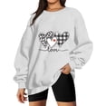 thumbnail image 1 of Women Sweatshirt Long Sleeve Sweatshirt Pullover Women White Crewneck Sweatshirts Womens Fall Sweatshirts Young Women, 1 of 3