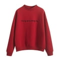 thumbnail image 1 of Women Sweatshirt Long Sleeve Sweatshirt Women Pullover Sweatshirt Red Crewneck Fall/Winter Clothes for Women Daily Wear, 1 of 3