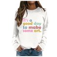 thumbnail image 1 of Women Sweatshirt Long Sleeve Sweatshirt Women Pullover Sweatshirt White Sweatshirts Fall Sweatshirt for Women Casual Clothes, 1 of 4