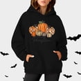 thumbnail image 1 of Women Sweatshirt Pumpkin Print Long Sleeve Casual Pocket Pullover Hoodie Thin Womens Hoodies Pullover Jacket Women Be Still Hoodies for Women Women Casual Sweatshirts Softy Sweat Shirt Womens Hoodies, 1 of 3
