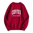 thumbnail image 1 of Women Sweatshirt Sweat Shirts Women Long Sleeve Sweatshirt Pullover Women Red Big and Tall Crewneck Sweatshirt Fall Winter Clothes for Women Clothing, 1 of 3