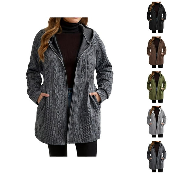 Women Sweatshirt Women's Solid Color Sweatshirt Women's Casual Hooded Sweatshirt Fall Winter Fashion Solid Color Wavy Pocket Loose Fit Hoodie For Daily Wear