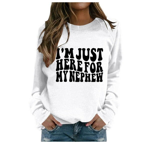 Women Sweatshirt Womens Long Sleeve Sweatshirt Womens Pullovers White Crewneck Sweatshirt Fall Essentials Women Clothing College Wear