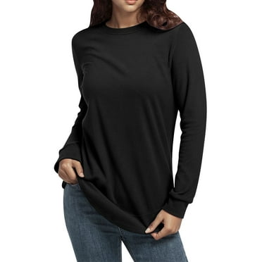 Women Sweatshirts Hoodies Shirts 2025 Fall Pullover Top Soild Color Crew Neck Long Sleeve Casual Fashion Tops Regular-Fit Hoodie Sweatshirts