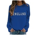 thumbnail image 1 of Women Sweatshirts Long Sleeve Sweatshirt Womens Pullover Sweatshirts Blue Comfort Colors Crewneck Sweatshirt Fall Clothing Street Style Clothes, 1 of 4