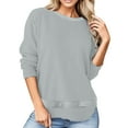 thumbnail image 1 of Women Sweatshirts Long Sleeve Sweatshirt Womens Pullovers Grey Sweatshirts for Women Winter Clothes Workout Wear, 1 of 9