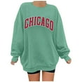 thumbnail image 1 of Women Sweatshirts Long Sleeve Sweatshirt for Women Pullover Tops for Women Green Comfort Colors Crewneck Sweatshirt Winter Clothes for Women Clothes, 1 of 5
