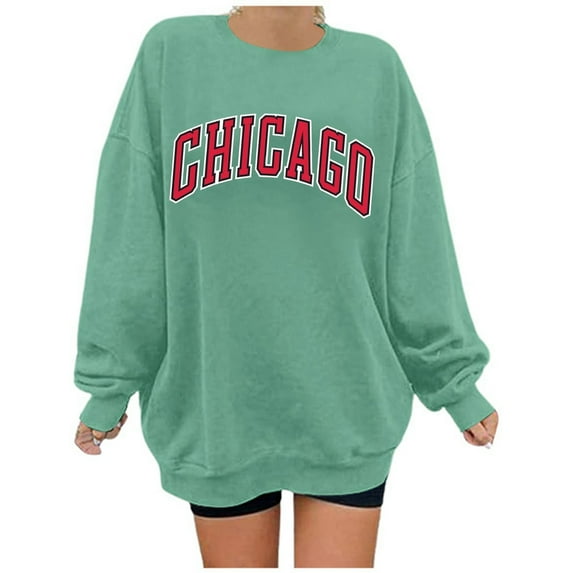 Women Sweatshirts Long Sleeve Sweatshirt for Women Pullover Tops for Women Green Comfort Colors Crewneck Sweatshirt Winter Clothes for Women Clothes