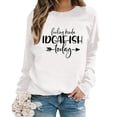thumbnail image 1 of Women Sweatshirts Long Sleeve Sweatshirt for Women Pullover Women White Cute Crewnecks for Womens Winter Sweatshirt Street Style Clothes, 1 of 7