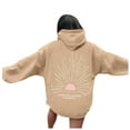 thumbnail image 1 of Women Sweatshirts Sunset Hoodie for Women | Beach Cozy Oversized Sweatshirt for Coastal and Surf Style Khaki L, 1 of 6