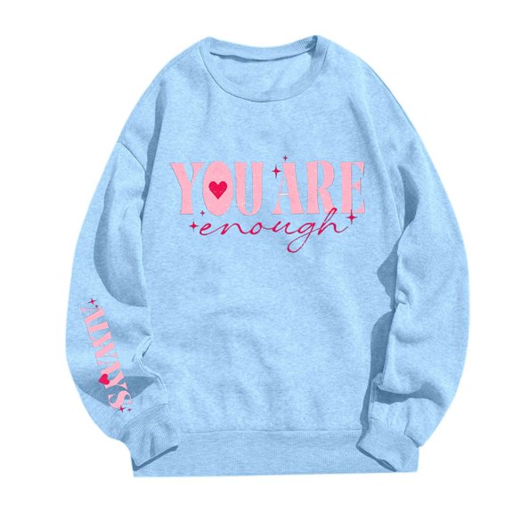 Women Sweatshirts Sweat Shirts Women Long Sleeve Women's Pullover Blue Sweat Shirt Women Clothes Fall Women's Fashion