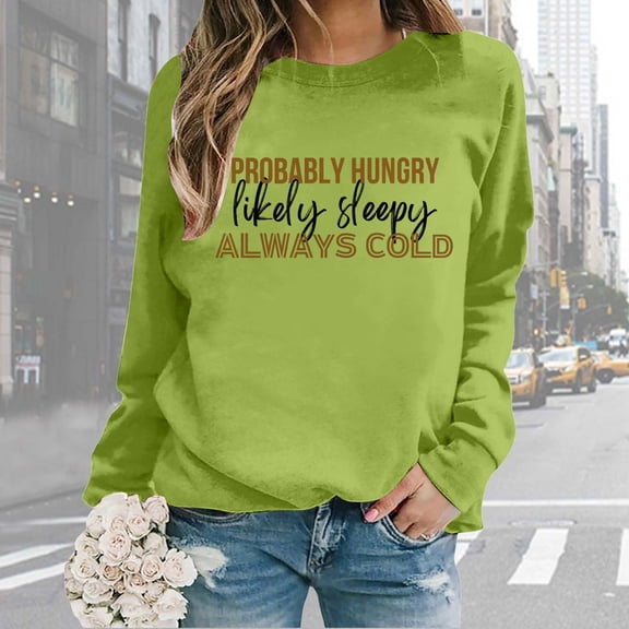 Women Sweatshirts Sweat Shirts Women Long Sleeve Women's Pullover Green Plain Crewneck Sweatshirt Fall Sweatshirt Sweatshirt Women Trendy