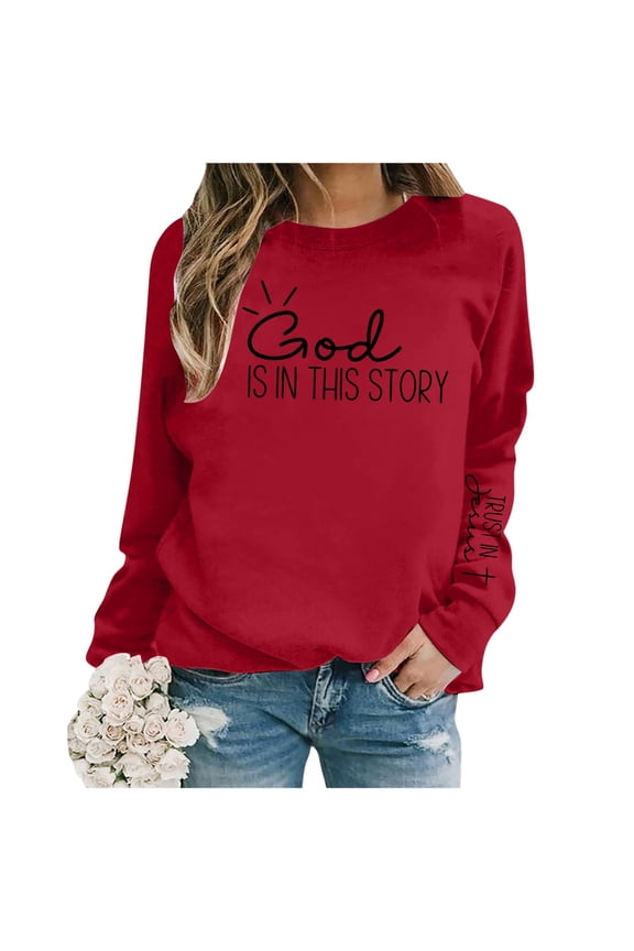 Women Sweatshirts Sweat Shirts Women Long Sleeve Womens Pullover Sweatshirt Red Sweatshirts for Womens Fall Sweatshirts 2025 Adult Sweatshirt