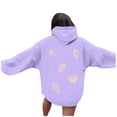 thumbnail image 1 of Women Sweatshirts Women's Casual Hoodie with Ocean Print Pullover for Daily and Wear in Stylish Cozy Comfort Purple 2XL, 1 of 7