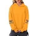 thumbnail image 1 of Women Sweatshirts Women's Hoodies Sweatshirts Modern Bow Design Pullover for Women Long Sleeve OffShoulder Sportswear 2025 Version Orange M, 1 of 5