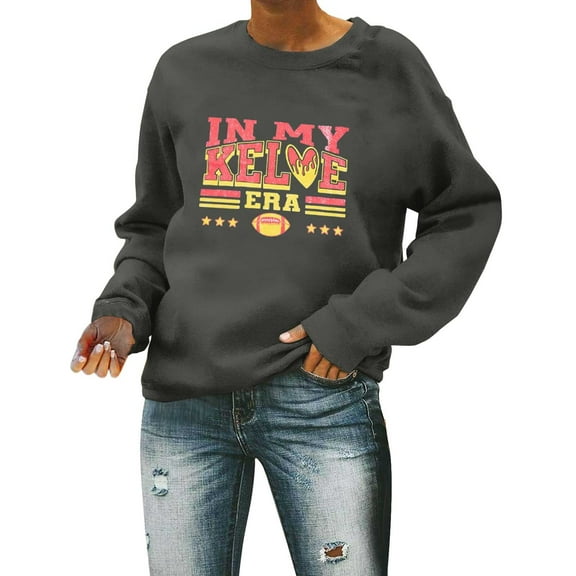 Women Sweatshirts Womens Long Sleeve Sweatshirt Pullover Sweatshirt Dark Gray Sweatshirt Fall Fashion Women Clothes for Women