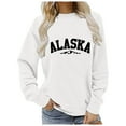 thumbnail image 1 of Women Sweatshirts Womens Long Sleeve Sweatshirt Women Pullover White Sweat Shirt Fall/Winter Clothes for Womens Clothing, 1 of 5