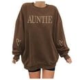 thumbnail image 1 of Women Sweatshirts Womens Long Sleeve Sweatshirt Womens Pullover Tops Brown Big and Tall Crewneck Sweatshirt Womens Fall Trendy Womens Clothes, 1 of 4