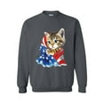thumbnail image 1 of Women Sweatshirts and Hoodies - American Flag 4th of July Kitty, 1 of 5