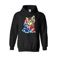 thumbnail image 1 of Women Sweatshirts and Hoodies - American Flag 4th of July Kitty, 1 of 5