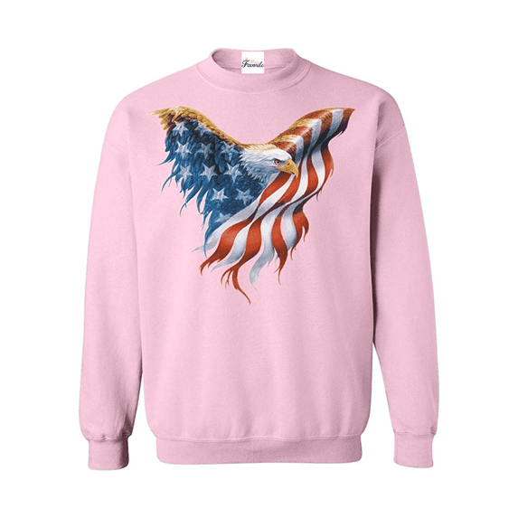 Women Sweatshirts and Hoodies - American Flag Eagle USA