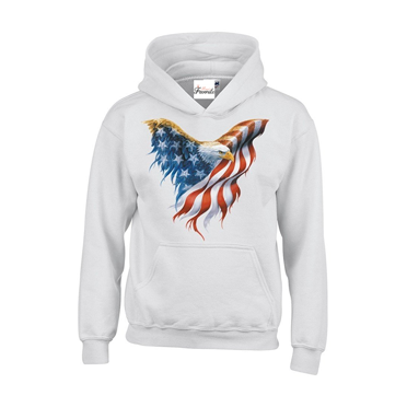 Women Sweatshirts and Hoodies - American Flag Eagle USA