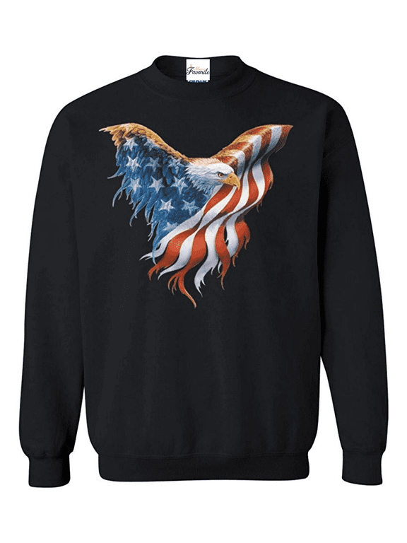 Women Sweatshirts and Hoodies - American Flag Eagle USA