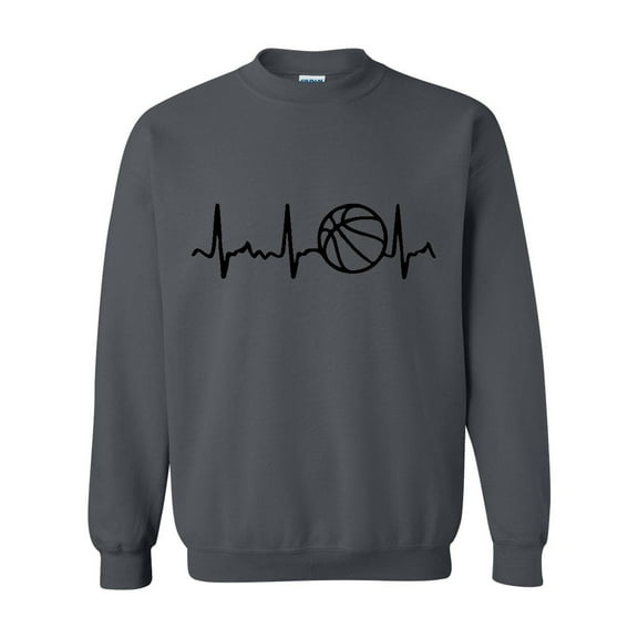 Women Sweatshirts and Hoodies - Basketball Heartbeat