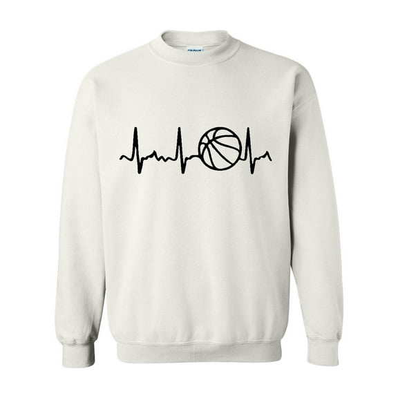 Women Sweatshirts and Hoodies - Basketball Heartbeat