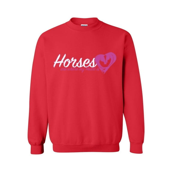 Women Sweatshirts and Hoodies - Horses Where My Heart Is