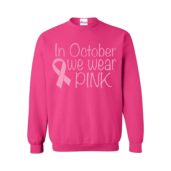 Women Sweatshirts and Hoodies - In October We Wear Pink