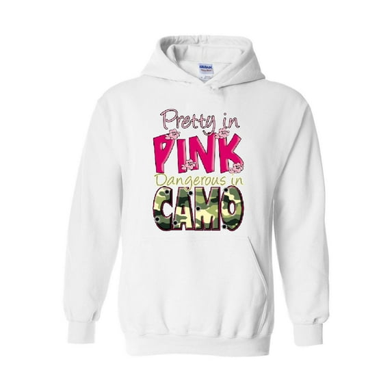 Women Sweatshirts and Hoodies - Pretty in Pink Dangerous in Camo