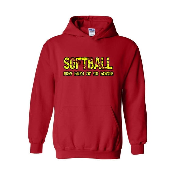 Women Sweatshirts and Hoodies - Softball Play Hard or Go Home