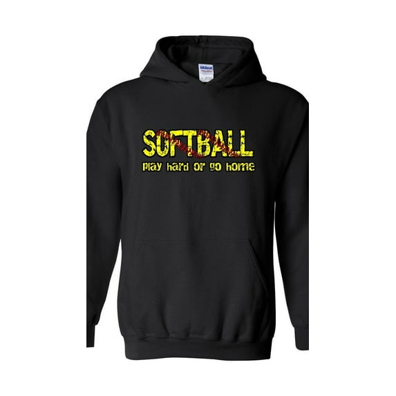 Women Sweatshirts and Hoodies - Softball Play Hard or Go Home