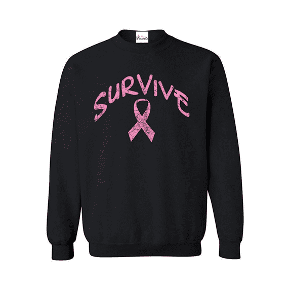 Women Sweatshirts and Hoodies - Survive Pink Ribbon