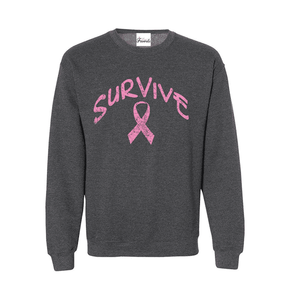 Women Sweatshirts and Hoodies - Survive Pink Ribbon
