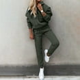 thumbnail image 1 of Women Sweatsuits Sets 2 Piece Hoodie Long Sleeve Sweatshirt with Wide Leg Pants Loungewear Sets Fall Sets Women'S Clothing, 1 of 5