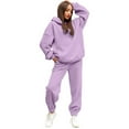 thumbnail image 1 of Women Sweatsuits Sets Two Piece Hoodie Sweatshirt Wide Leg Sweatpants Lounge Sets Fall Sets Women'S Clothing, 1 of 5
