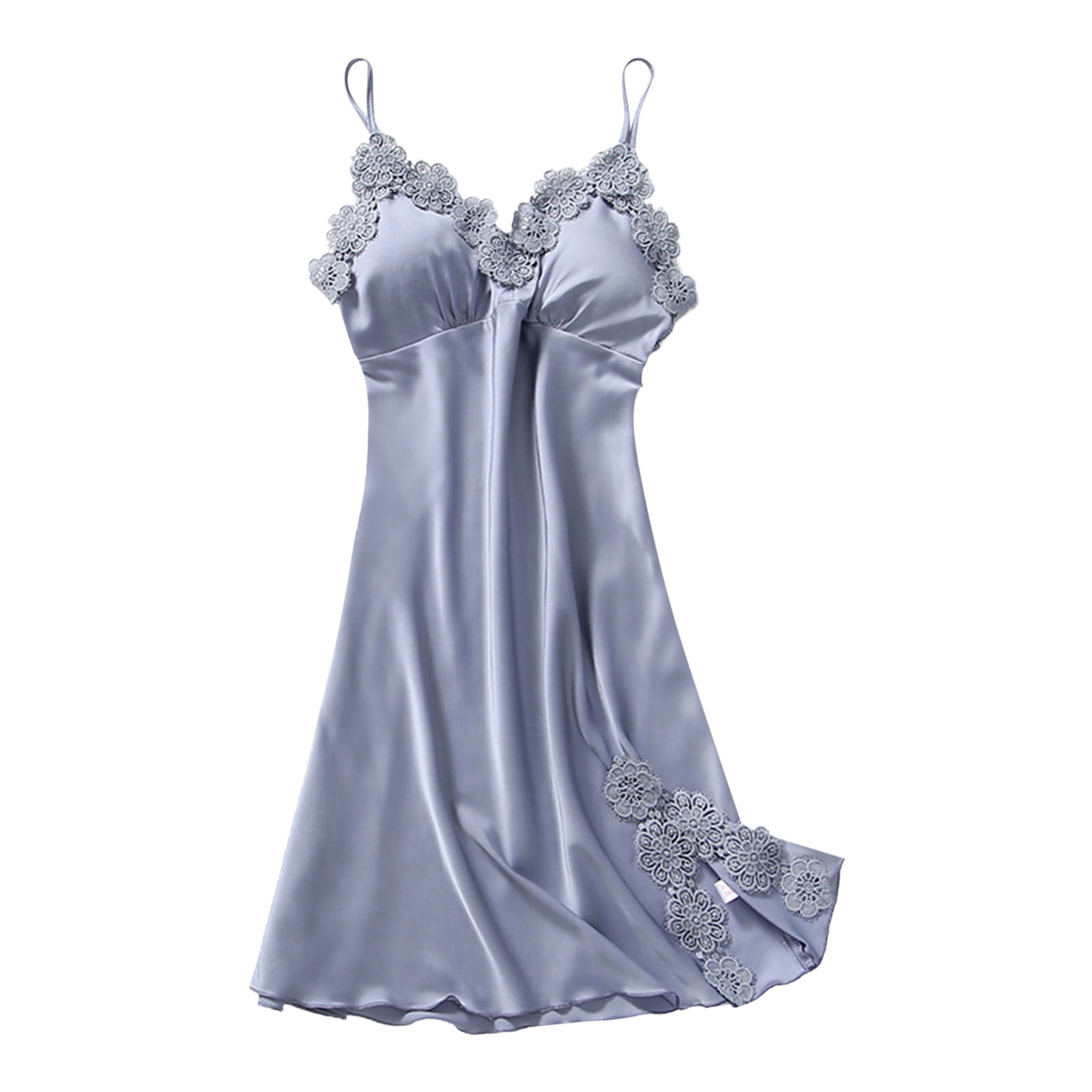 Women Sweet Solid Womens Night Gown Color Imitation Silk Bud Womens Night Shirts for Sleeping Silk Belt Pad Night Clothes for Women Sleepwear Gathered ... Women Sweet Solid Womens Night Gown Color Imitation Silk Bud Womens Night Shirts for Sleeping Silk Belt Pad Night Clothes for Women Sleepwear Gathered ...