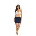 thumbnail image 1 of Women Swim Beach Skirt High Waisted Bathing Suit Bottoms Tulip Hem Swimwear with Built in Brief, Blue, 1 of 8