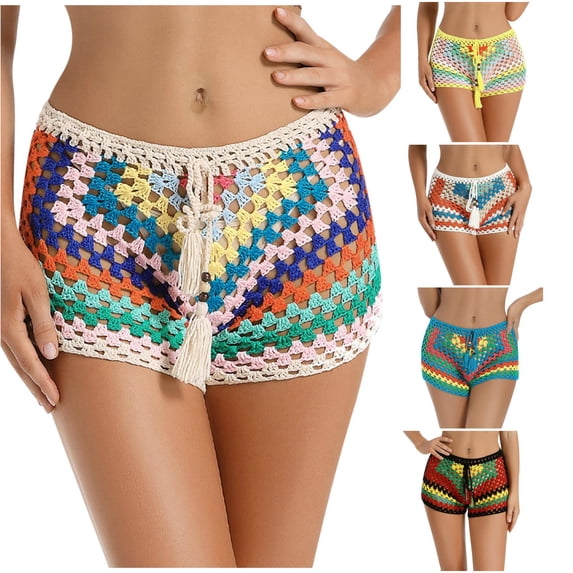 Women Swim Shorts Full Coverage Swimsuits For Women Beige Mid Rise Bikini Bottom Womens Swimsuits
