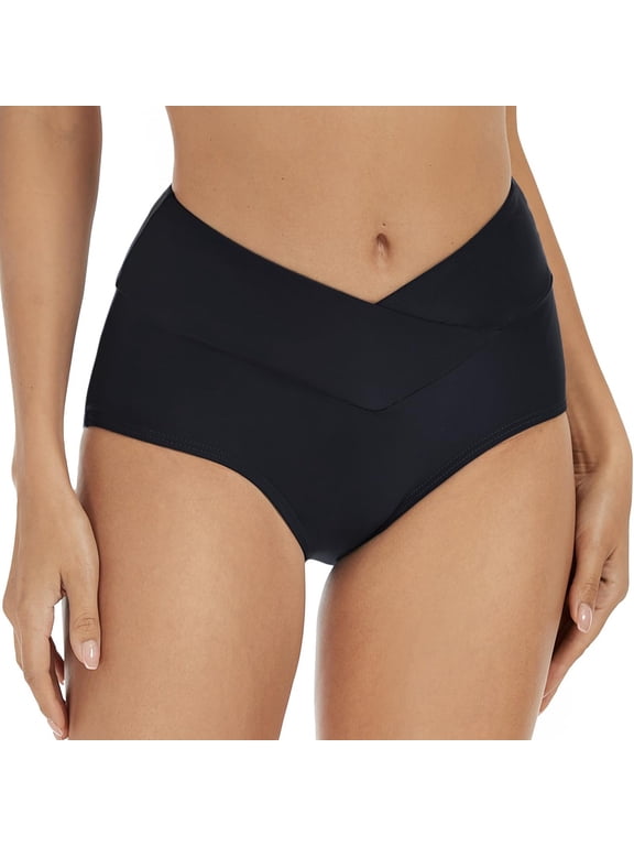 Women Swim Shorts Swim Bottoms For High Waisted Solid Color Triangle Bikini Bottom For Comfortable Swimwear Beach