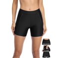 thumbnail image 1 of Women Swim Shorts with Pockets Solid Board Shorts Boy Shorts Swim Bottoms, 1 of 6