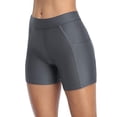 thumbnail image 1 of Women Swim Shorts with Pockets Solid Swim Board Shorts, 1 of 6