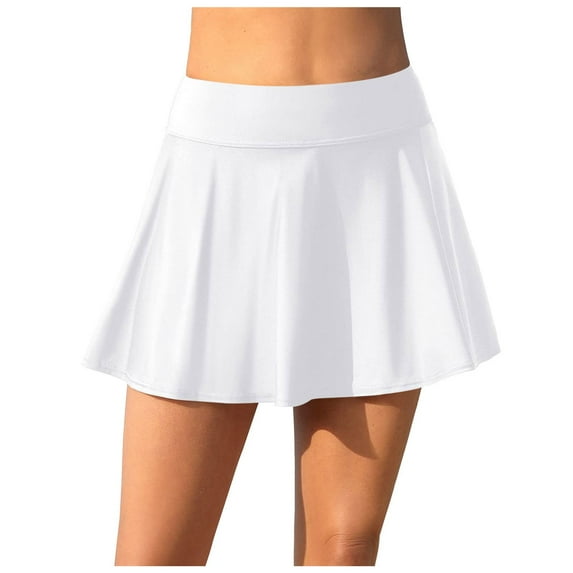 Women Swim Skirt Nylon Spandex High Waisted Belly Swim Bottom